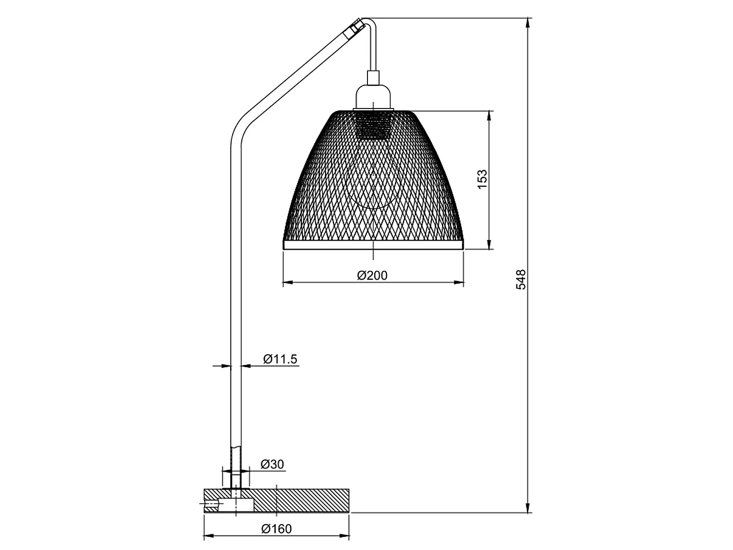 Lampe à poser Sakura en Bamboo, diamètre 55 cm