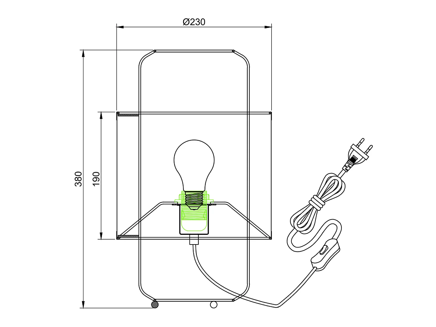 Nachtkastlamp Nozomi van synthetisch rotan, diameter 38 cm.