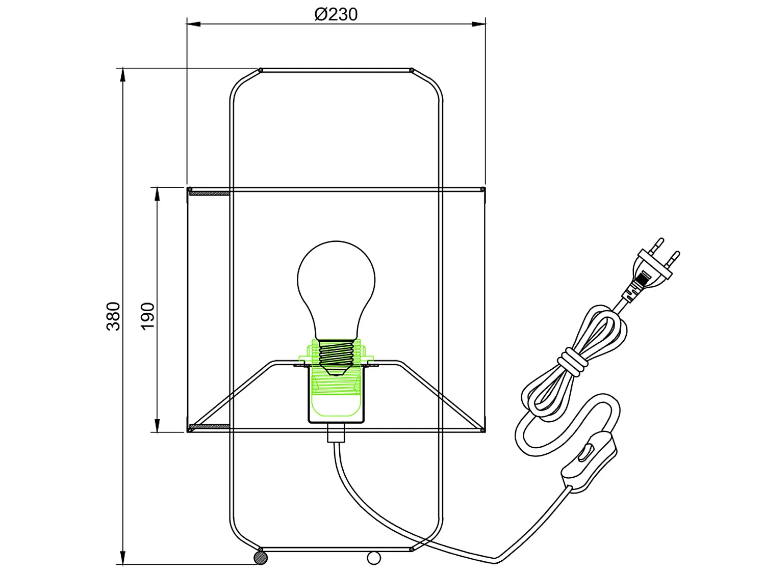 Nachtkastlamp Nozomi van synthetisch rotan, diameter 38 cm.