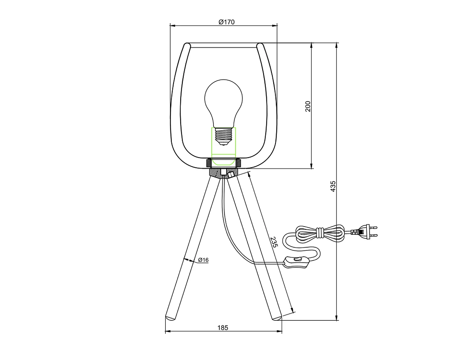 Tischlampen Tara durchmesser 43,5 cm