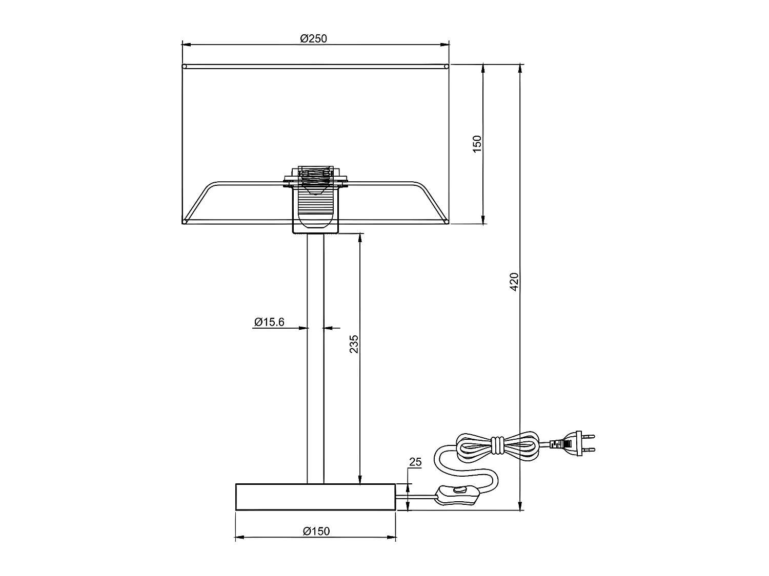 Nachtkastlamp Kasuki van natuurlijk rotan, diameter 42 cm