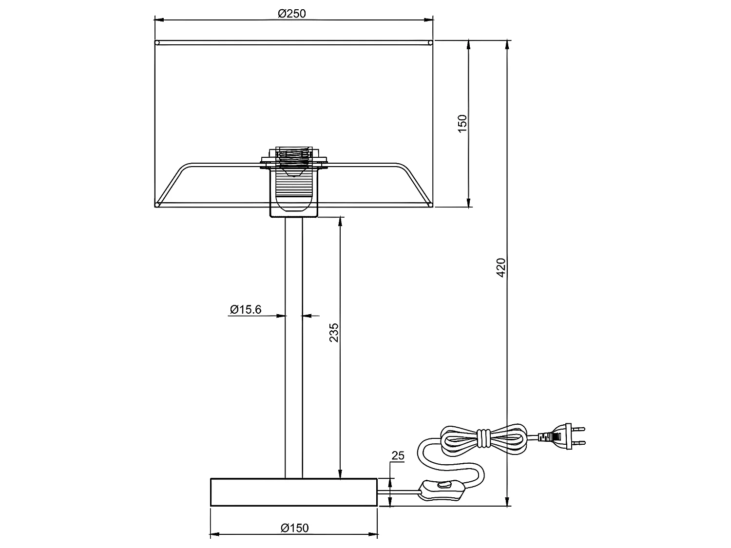 Nachtkastlamp Kasuki van natuurlijk rotan, diameter 42 cm