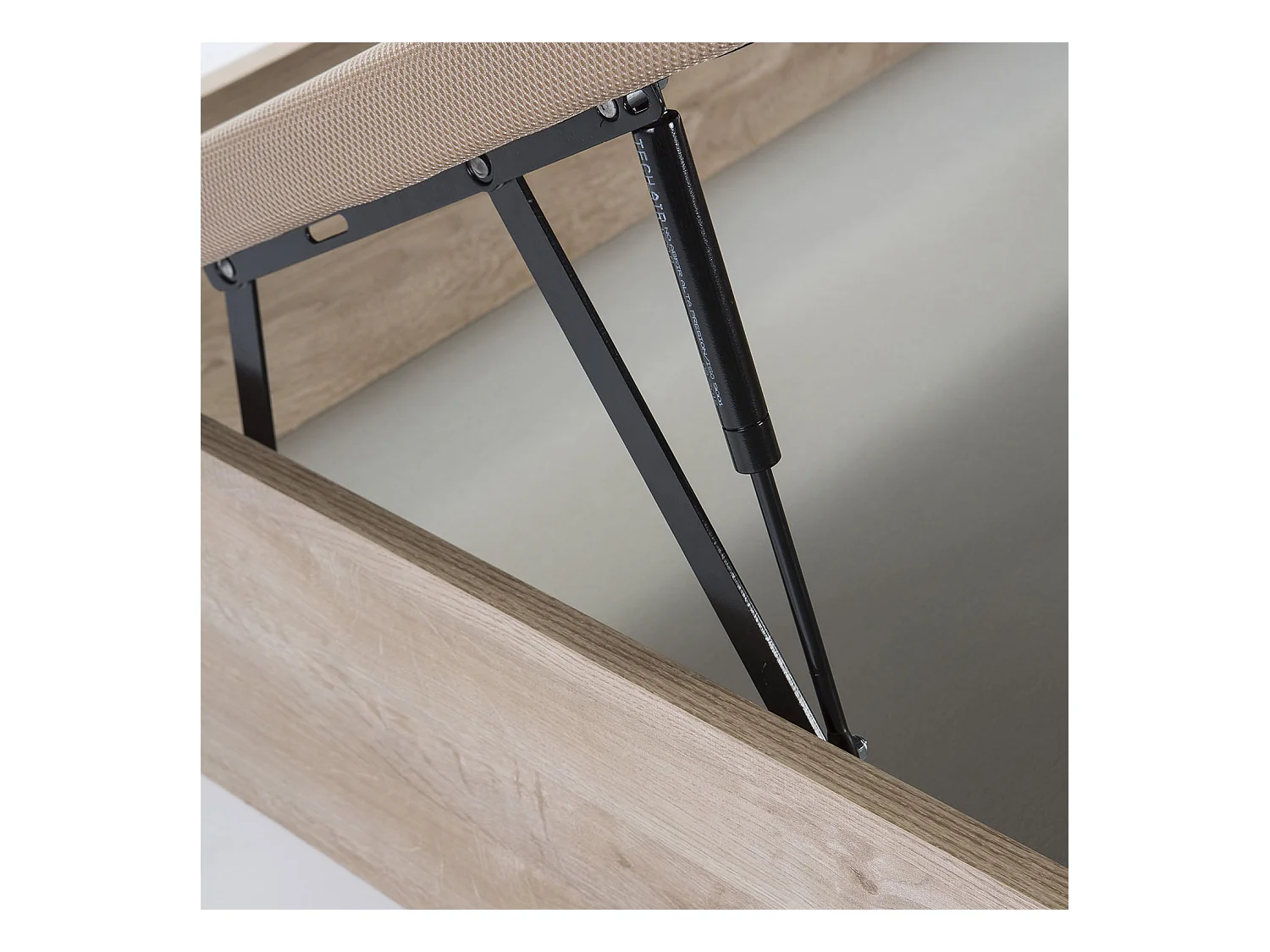 Canapé abatible 150x190 cm Gran Capacidad, Color Roble