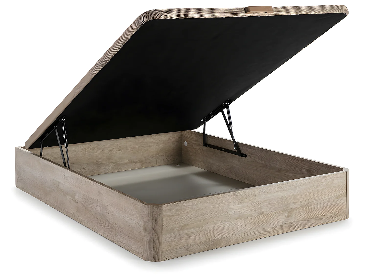 Canapé abatible 90x190 cm Gran Capacidad, Color Roble