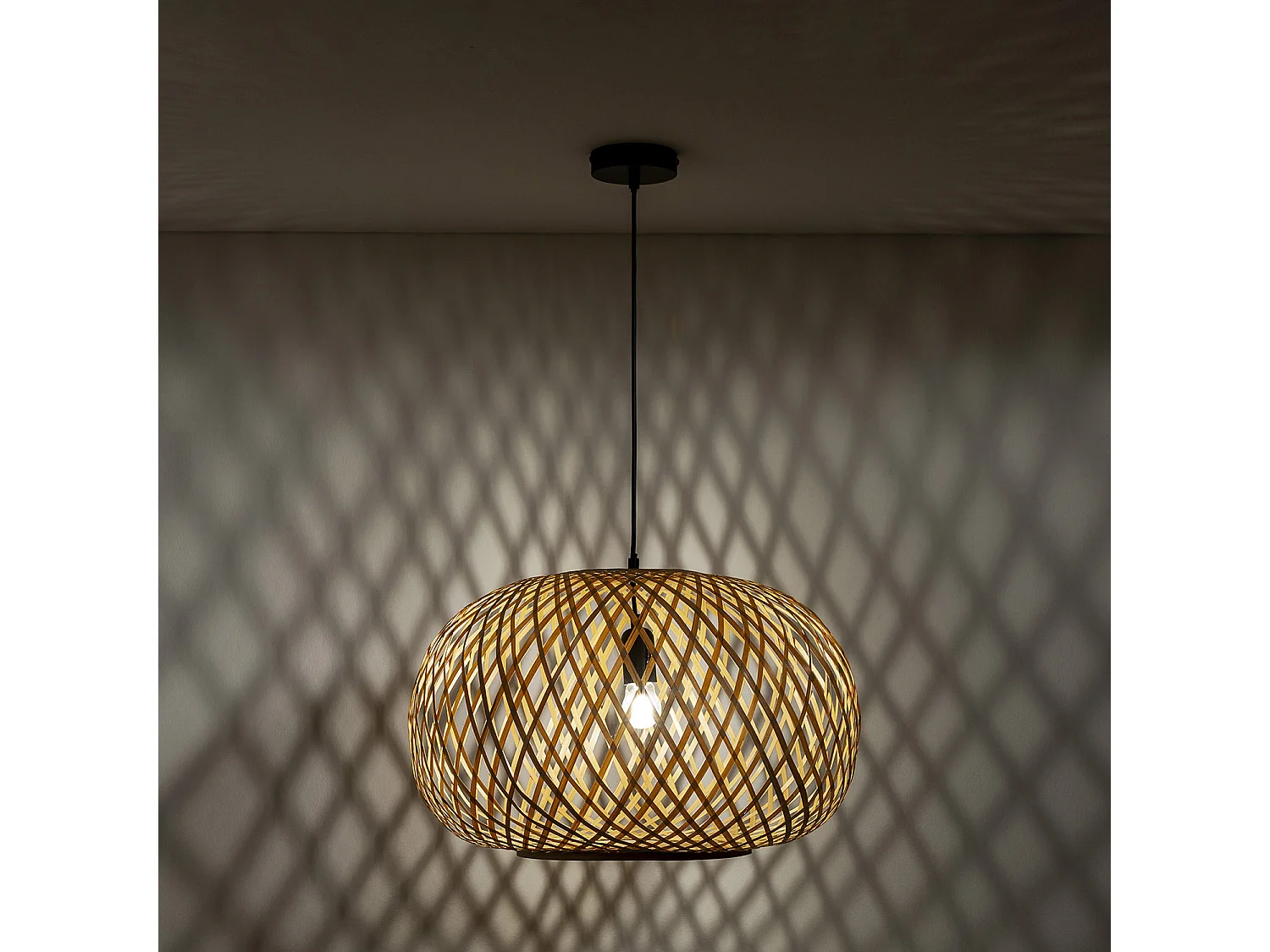 Suspension Mara en bambou, diamètre 50 cm