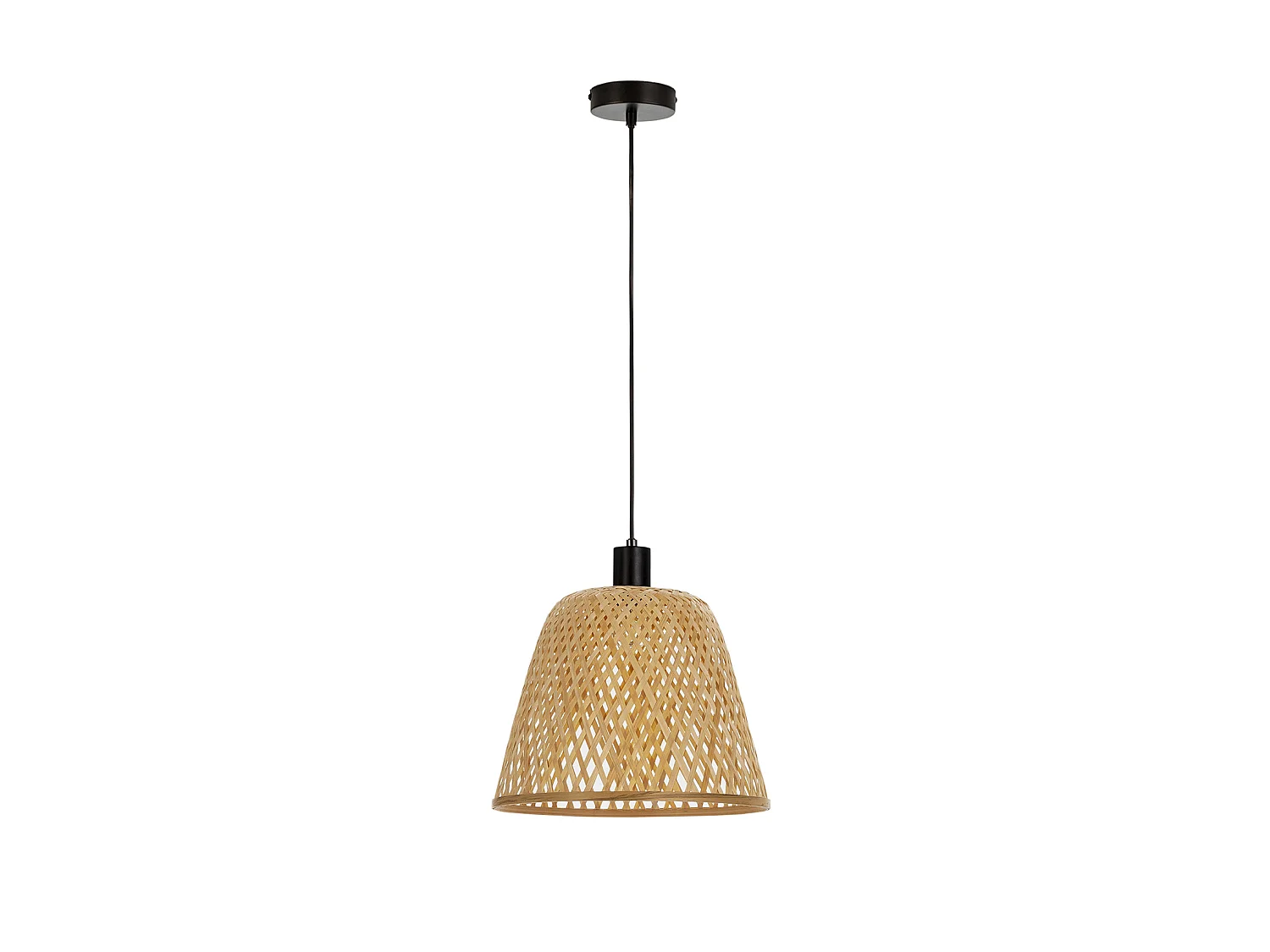 Zawieszenie kolumnowe z bambusa, średnica 30 cm.
