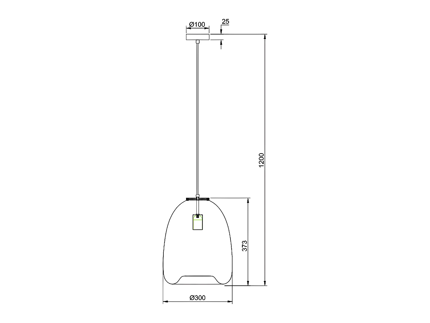 Luminária de teto Yumei de Bambu, diâmetro 30 cm.