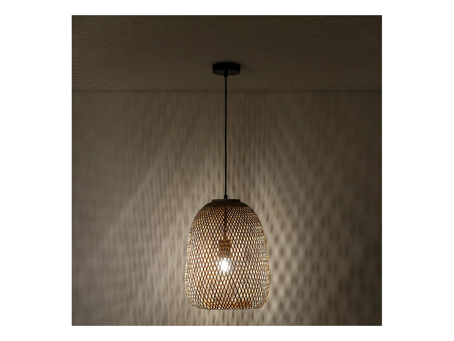 Plafondlamp Yumei van Bamboe, diameter 30 cm