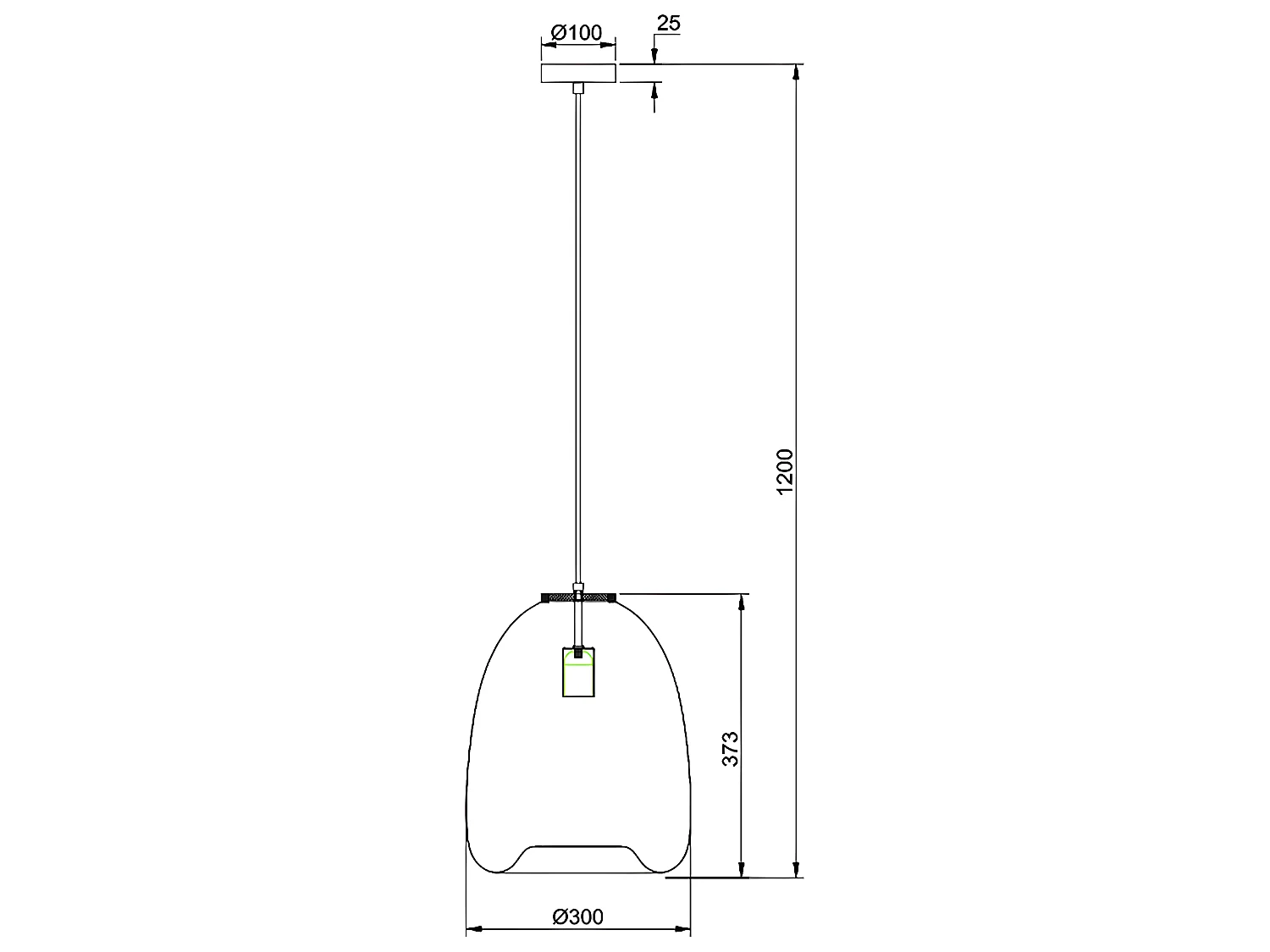 Suspension Yumei en bambou, diamètre 30 cm