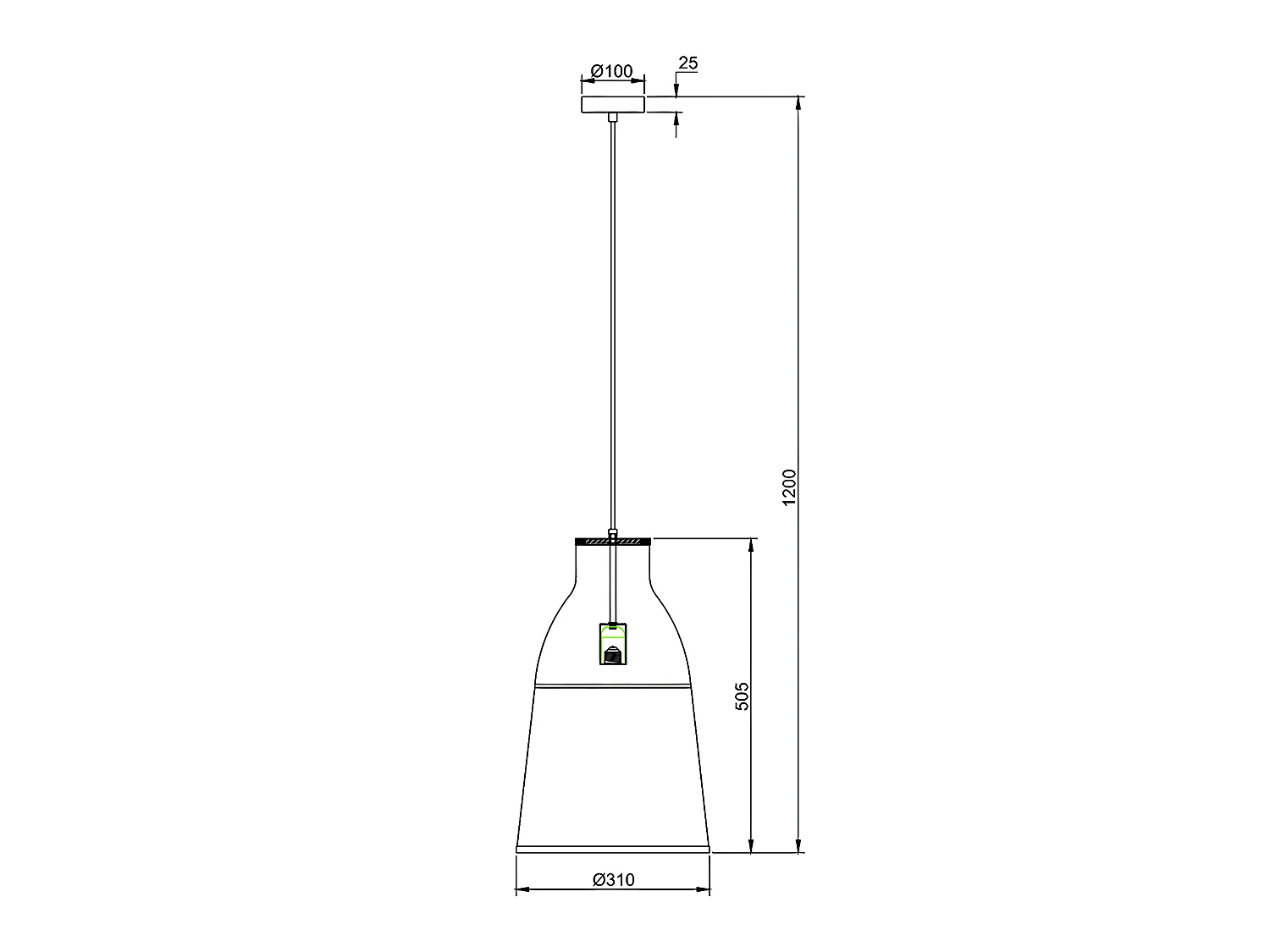 Plafondlamp Nomi van Bamboe, diameter 31 cm
