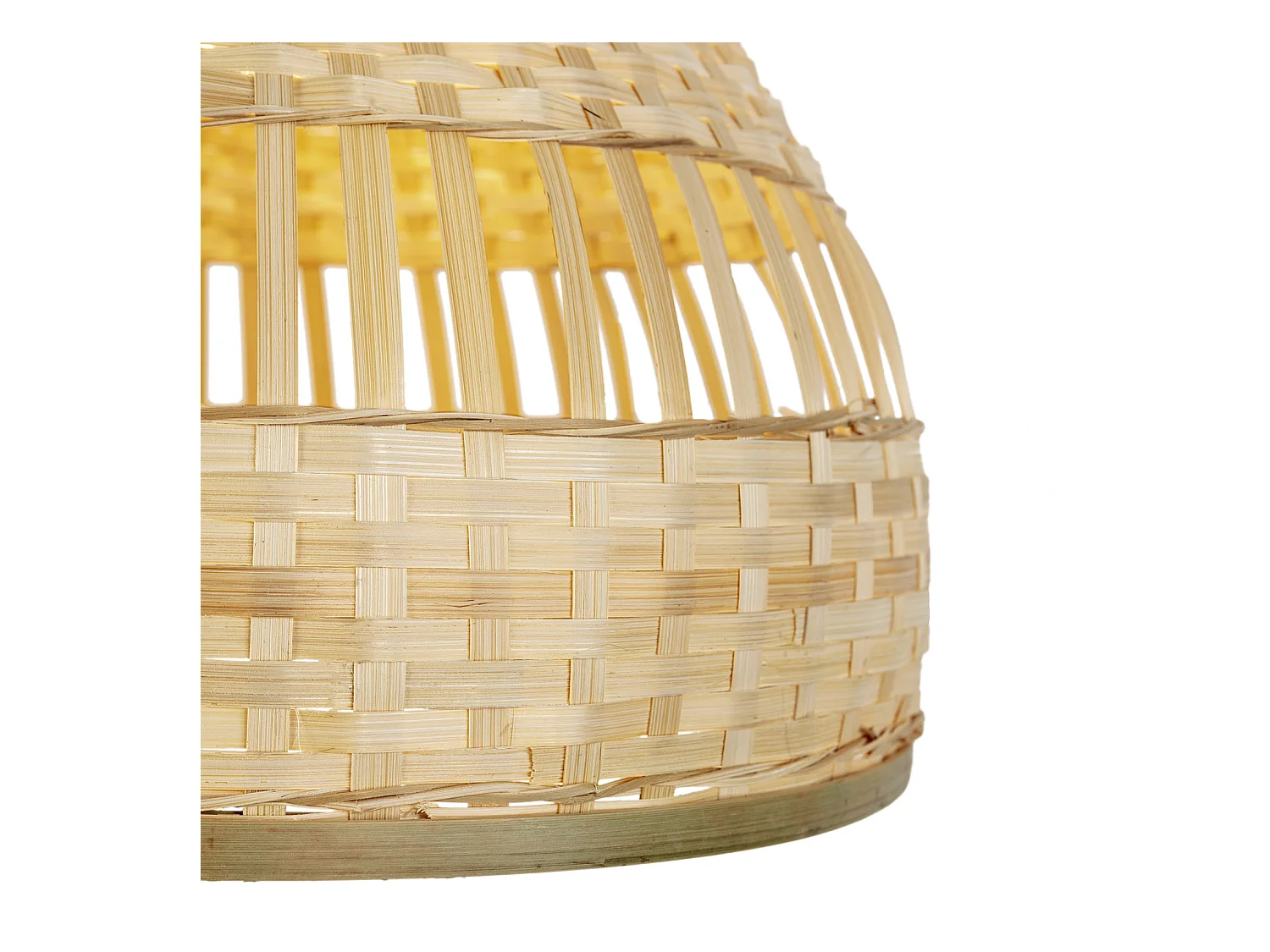 Luminária de teto Suyen de Bambu, diâmetro 39,5 cm.