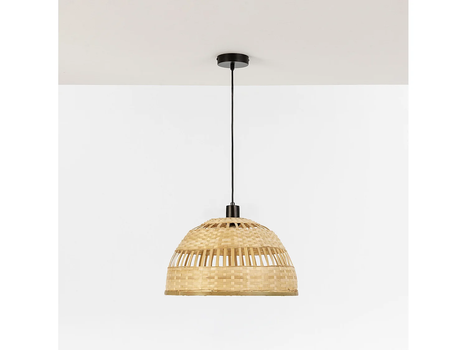 Suspension Suyen en bambou, diamètre 39,5 cm