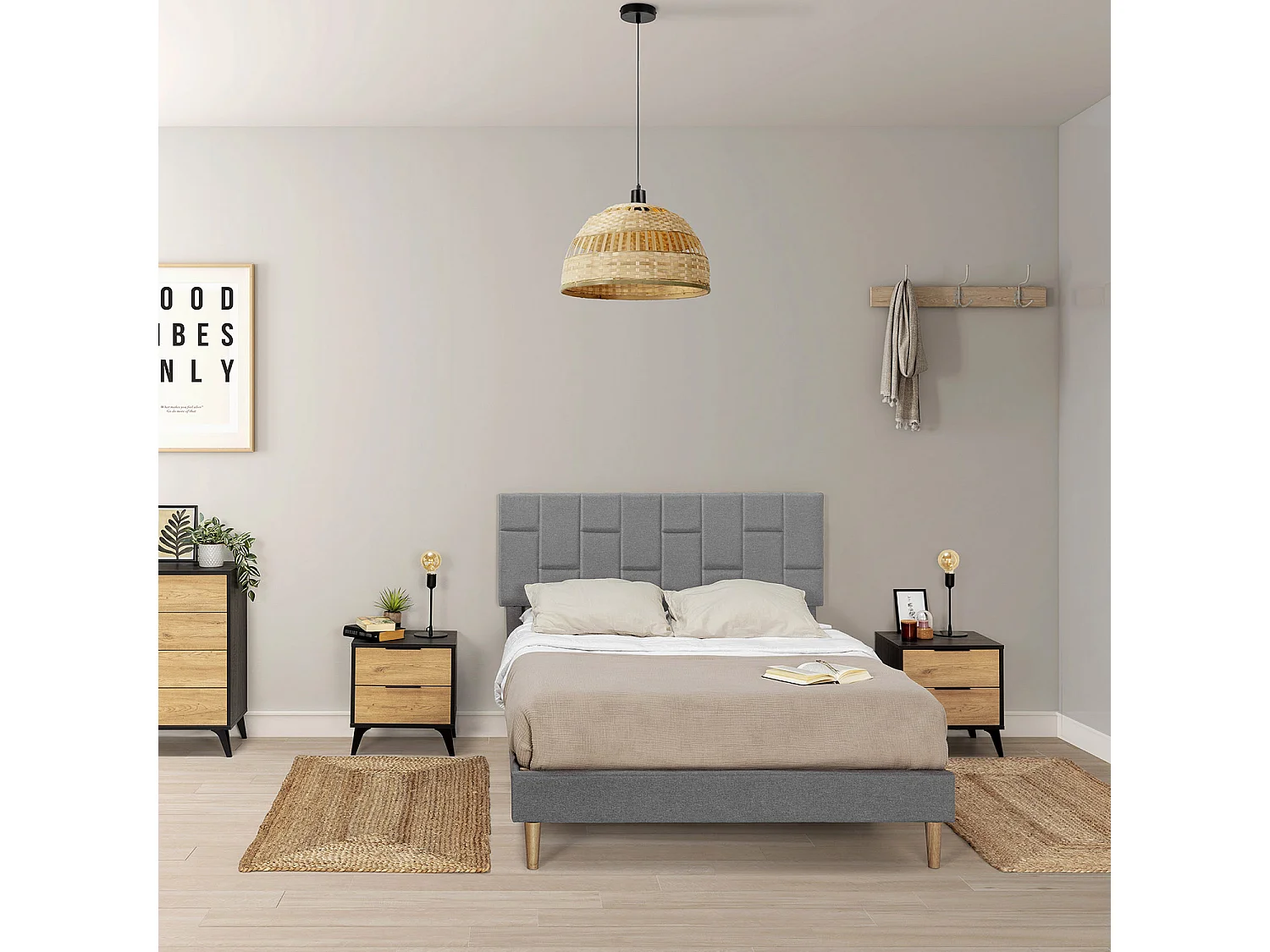 Suspension Suyen en bambou, diamètre 39,5 cm