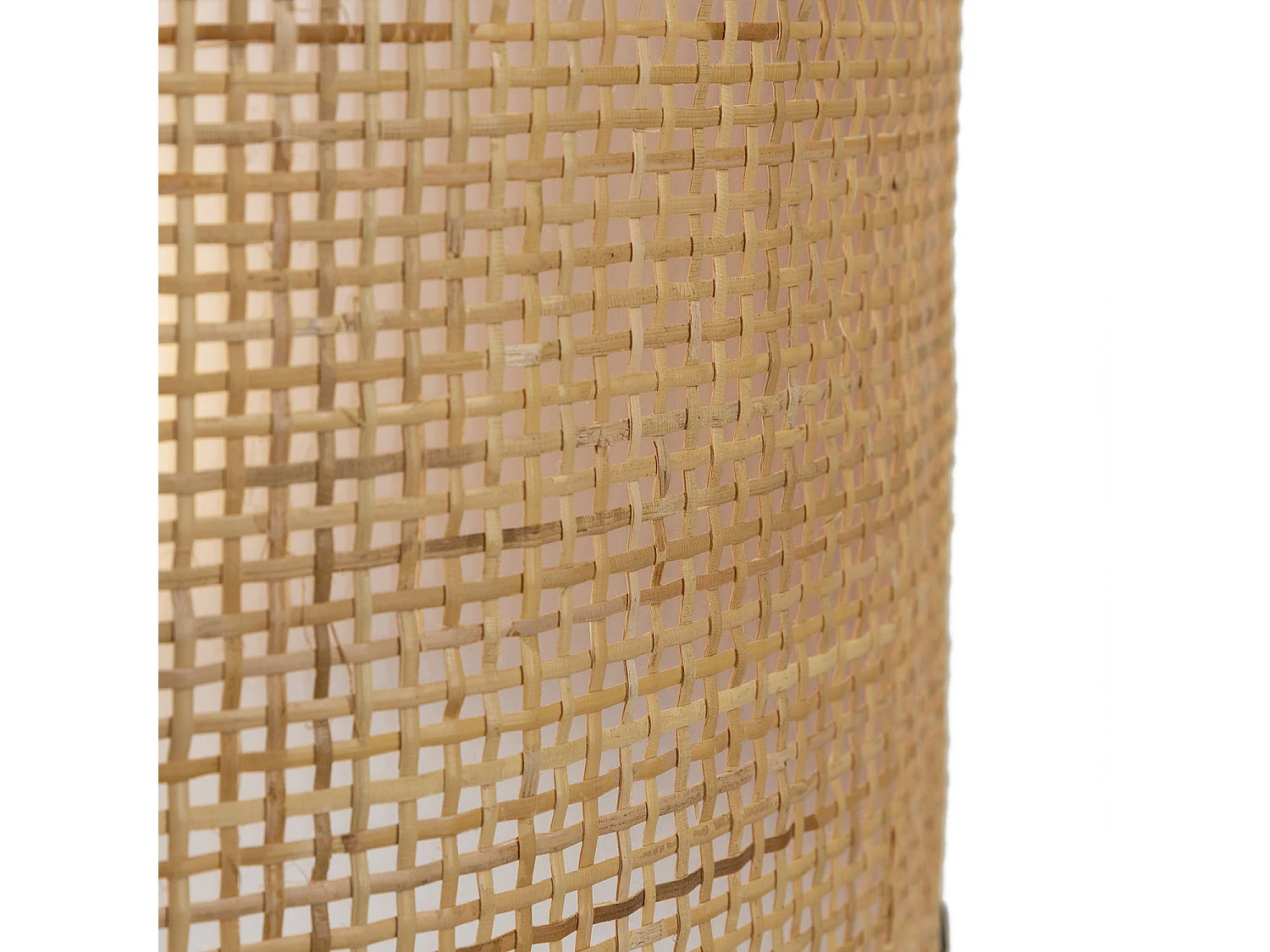 Lâmpada de pé Kai de vime natural, altura 160 cm.