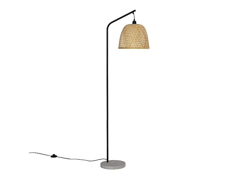 Vloerlamp Umiko van bamboe, hoogte 156 cm