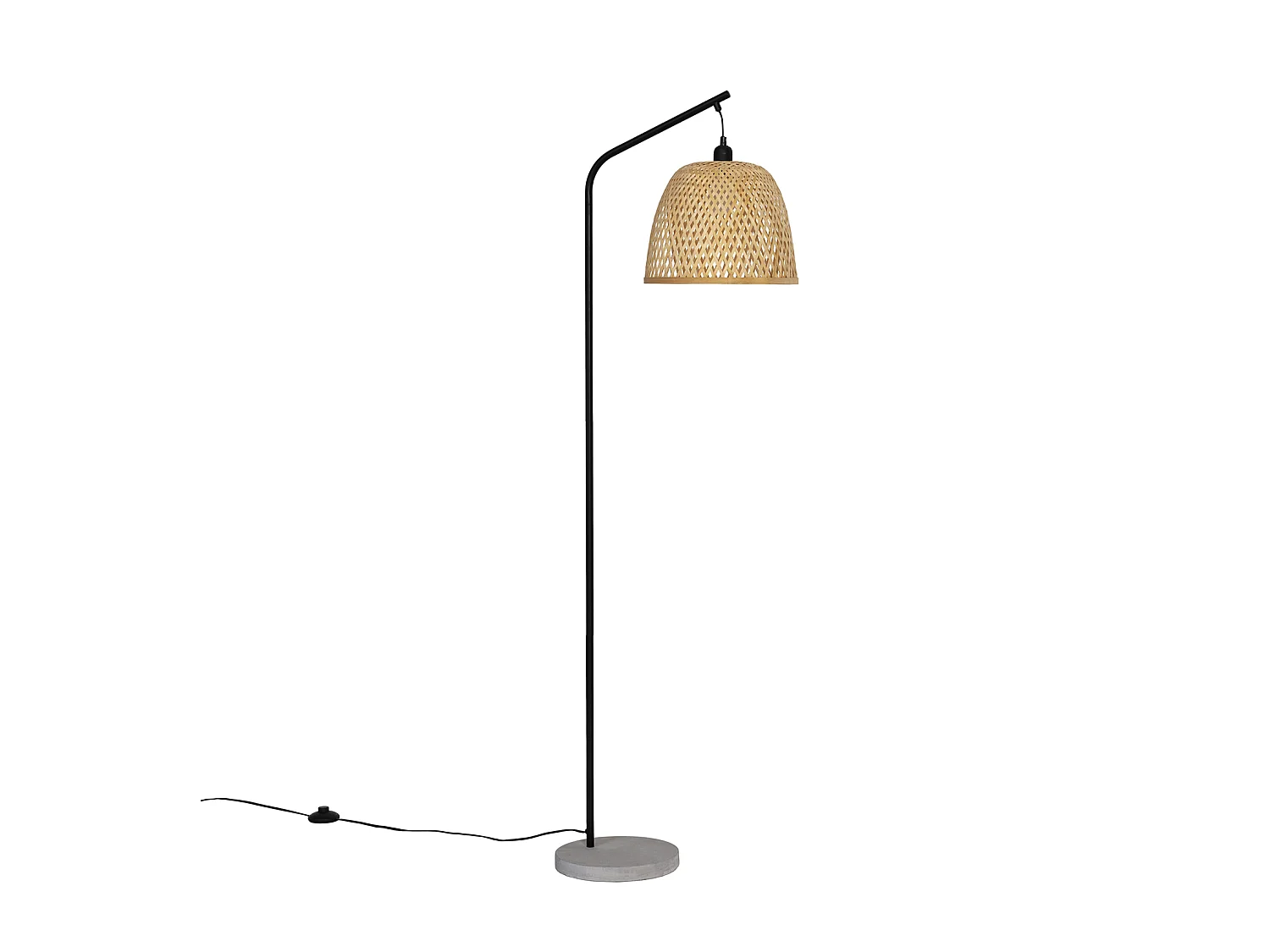 Lampadaire Umiko en bambou, hauteur 156 cm
