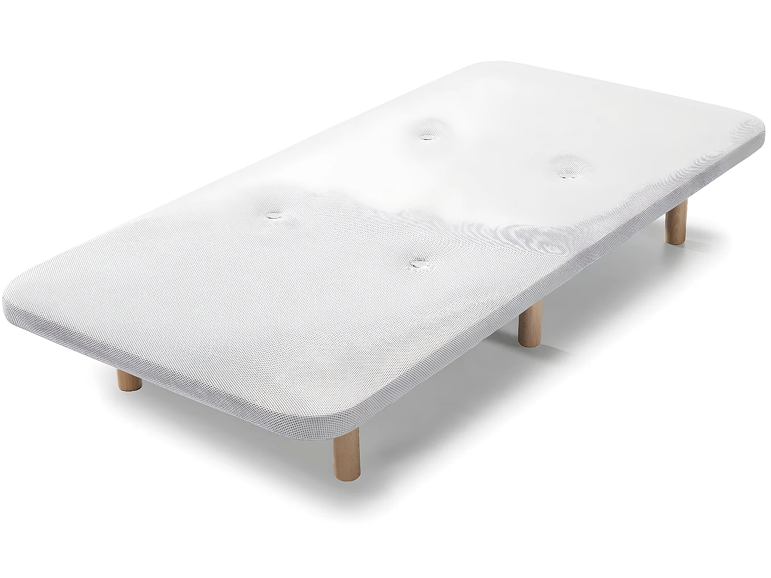 Base tapizada Tejido 3D 90x190 cm Blanco, Válvulas de transpiración