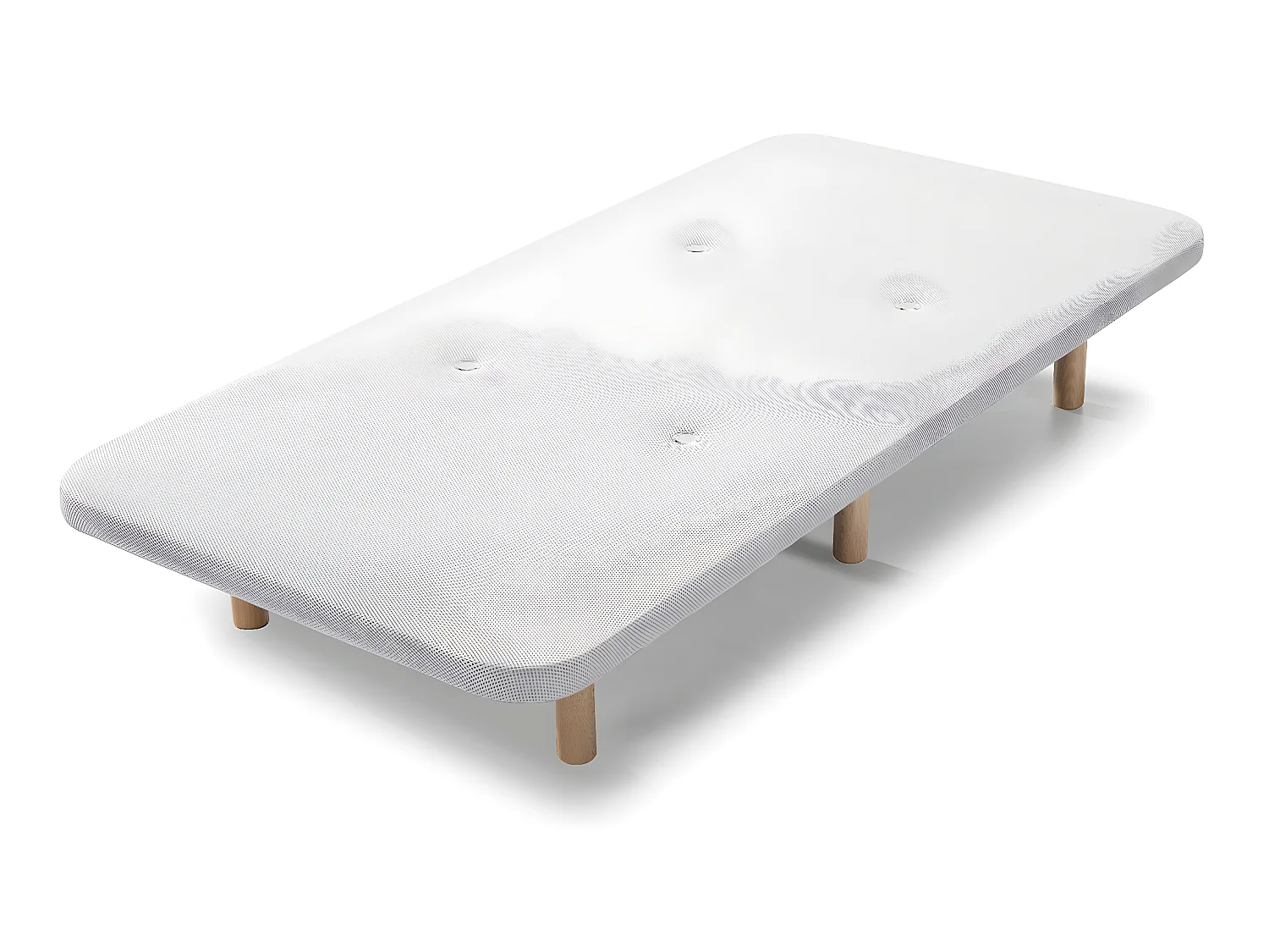 Base tapizada Tejido 3D 90x200 cm Blanco, Válvulas de transpiración