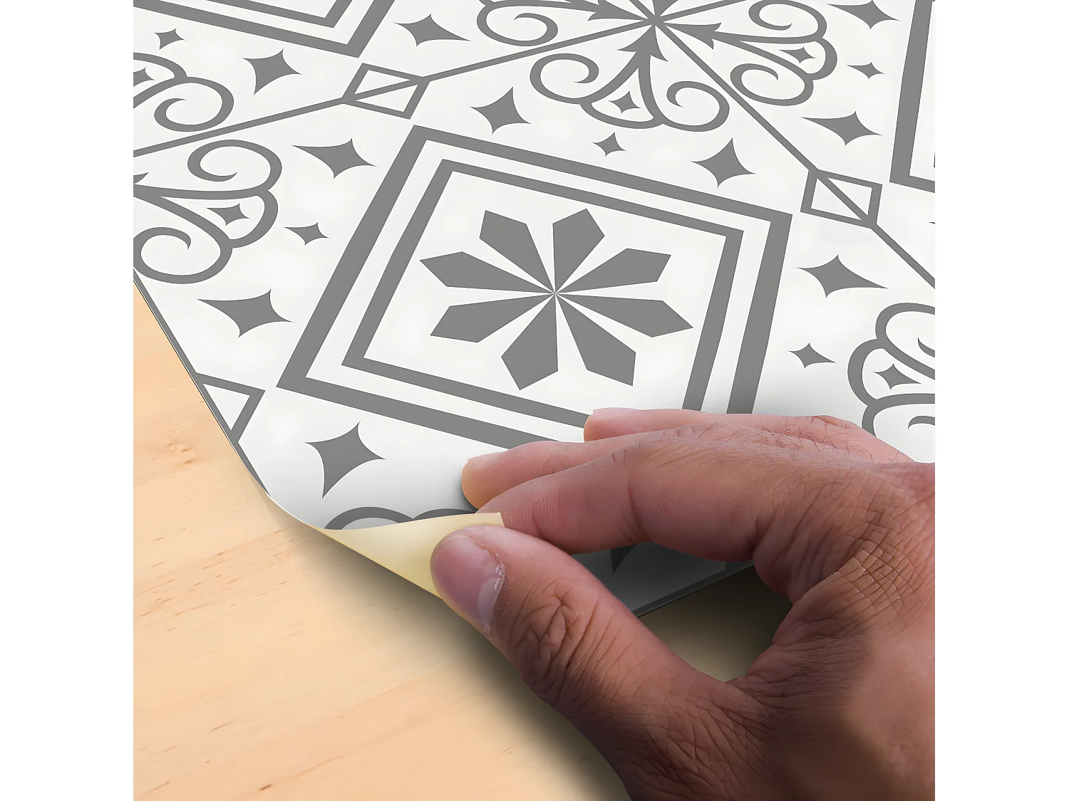 Stickers Sol Anti-dérapant avec Protection - CARRELAGES SOL ALONSO - 1 sticker de 60x60cm