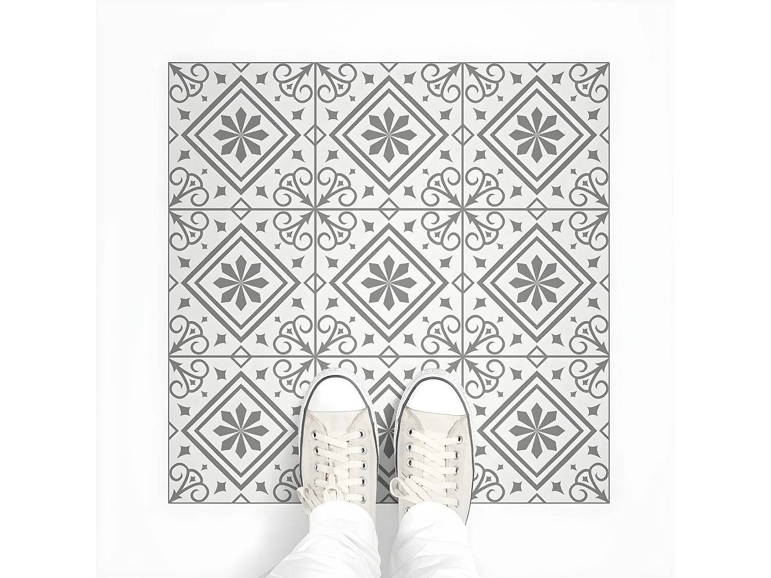 Stickers Sol Anti-dérapant avec Protection - CARRELAGES SOL ALONSO - 1 sticker de 60x60cm