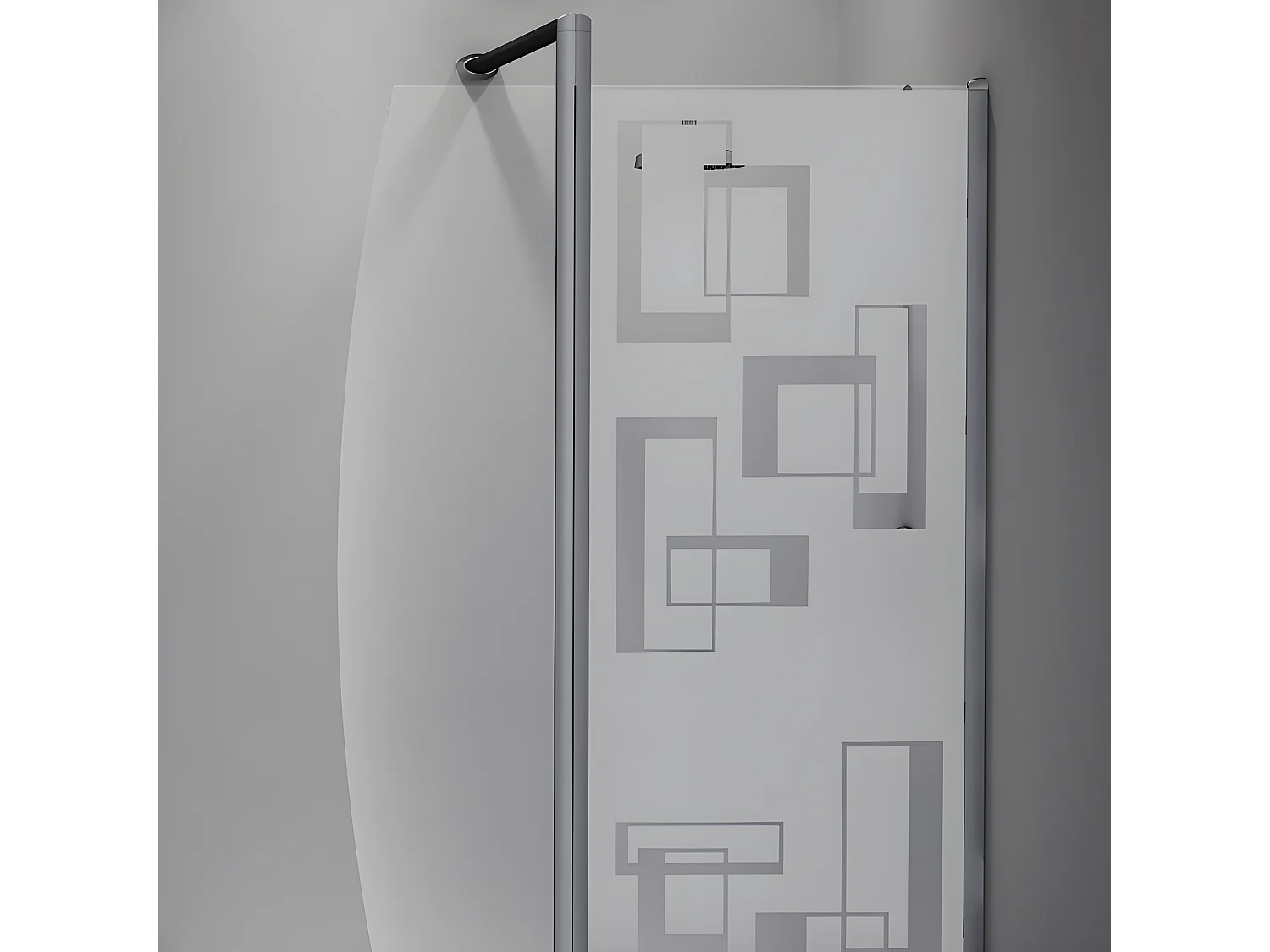 Film Fenêtre Anti Regard Occultant - L'ART ABSTRAIT - Stickers Autocollant Brise-Vue pour Vitre & Porte de Douche - 95X35cm