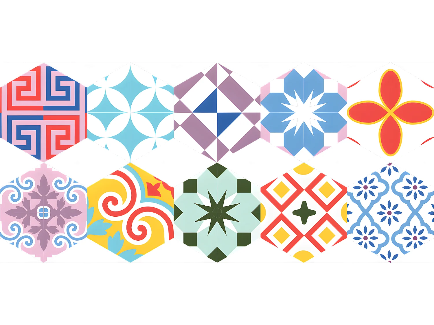 Stickers Sol Anti-dérapant avec Protection - TOMETTES SOL GÉRALDINO - 40x90cm-10stickershexagones20x18cm