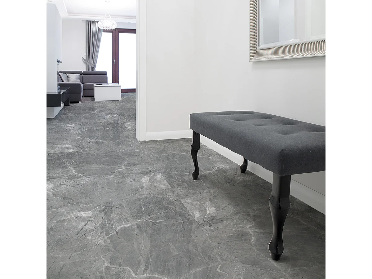 Stickers Sol Anti-dérapant avec Protection - SOL MARBRE BÉTON CIRÉ - 1 sticker de 45x45cm