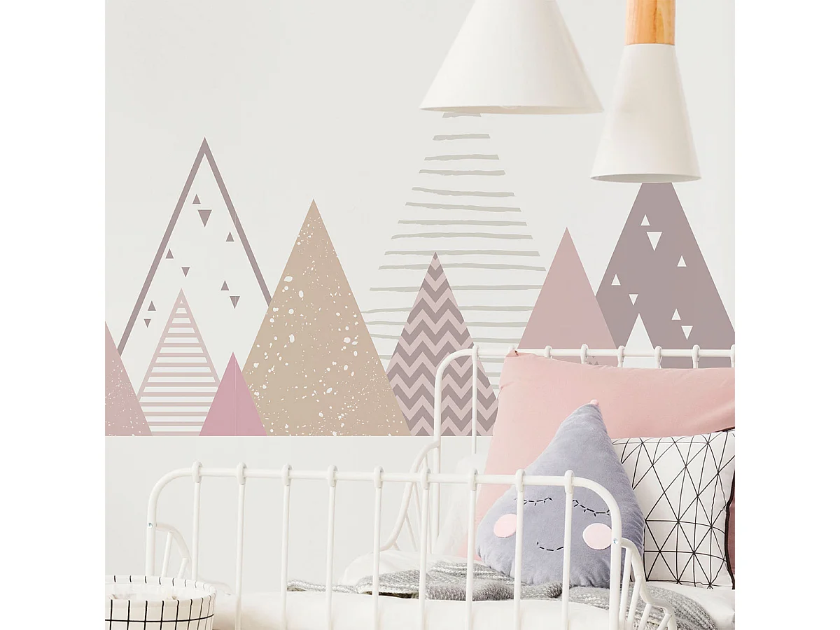 Stickers enfant montagnes scandinaves melinka 70 X 115 cm