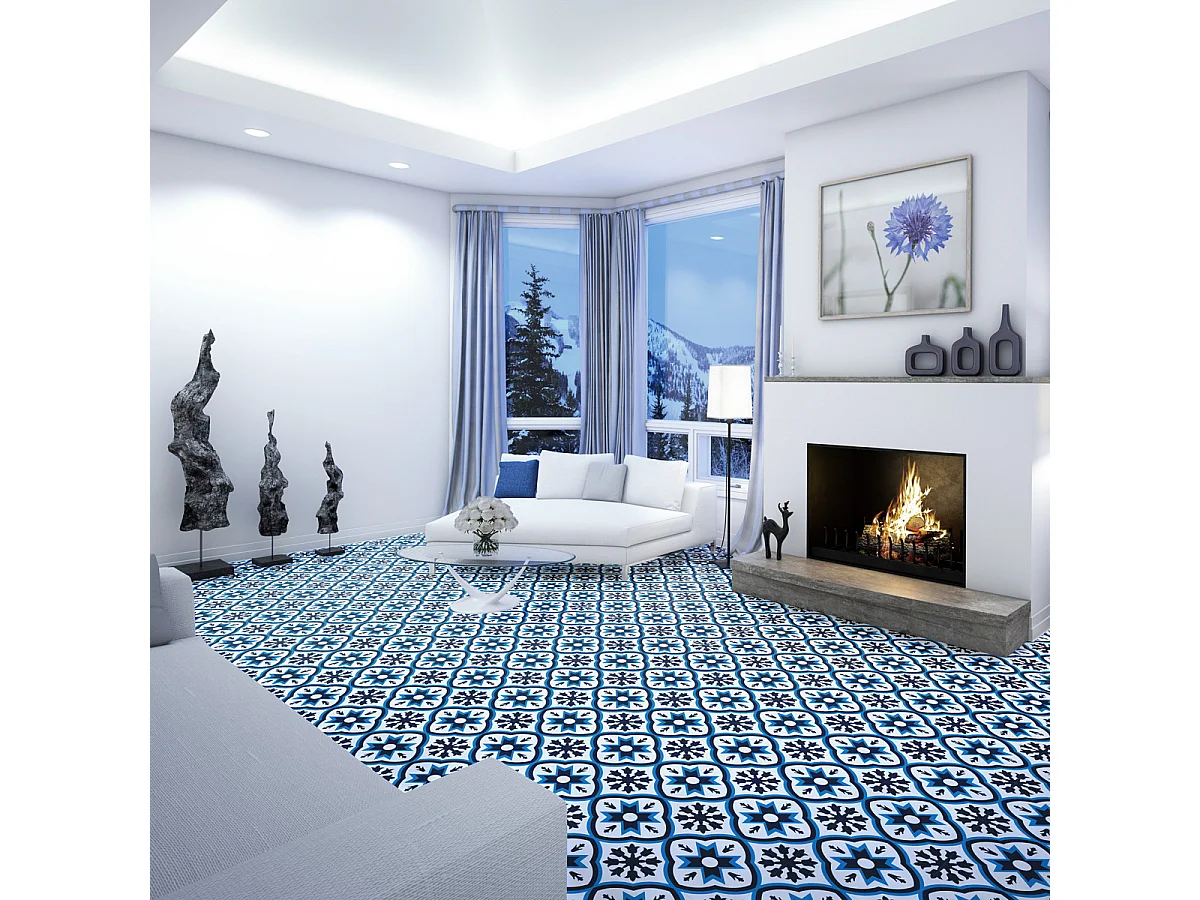 Stickers Sol Anti-dérapant avec Protection - CARRELAGES SOL ODILLA - 1 sticker de 45x45cm