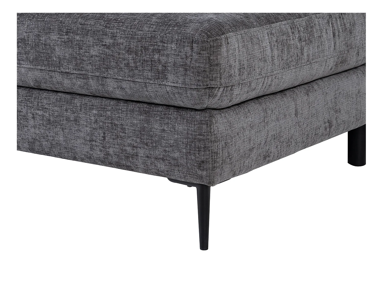 Canapé d'angle droit relax électrique en tissu gris anthracite FUSETA