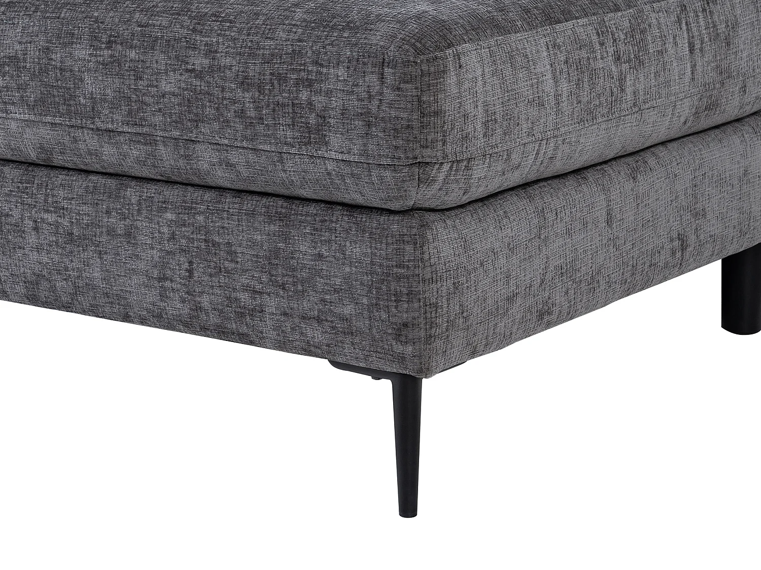 Canapé d'angle droit relax électrique en tissu gris anthracite FUSETA