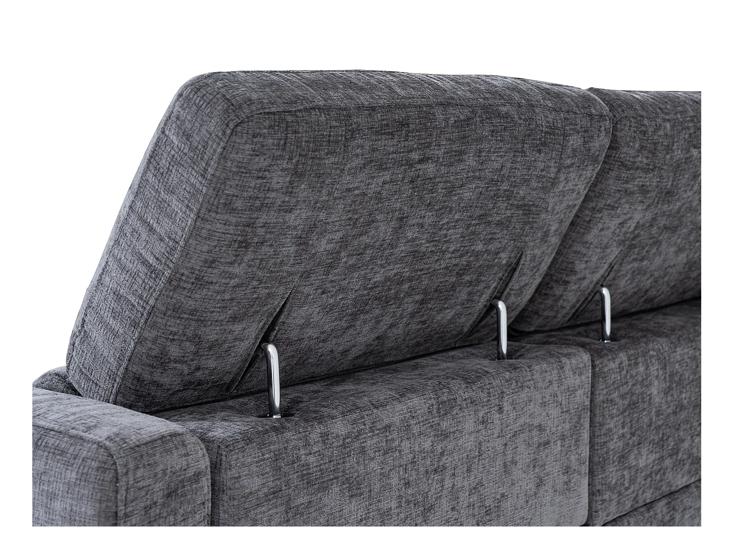 Divano relax elettrico in Tessuto Antracite - Angolo a sinistra - FUSETA