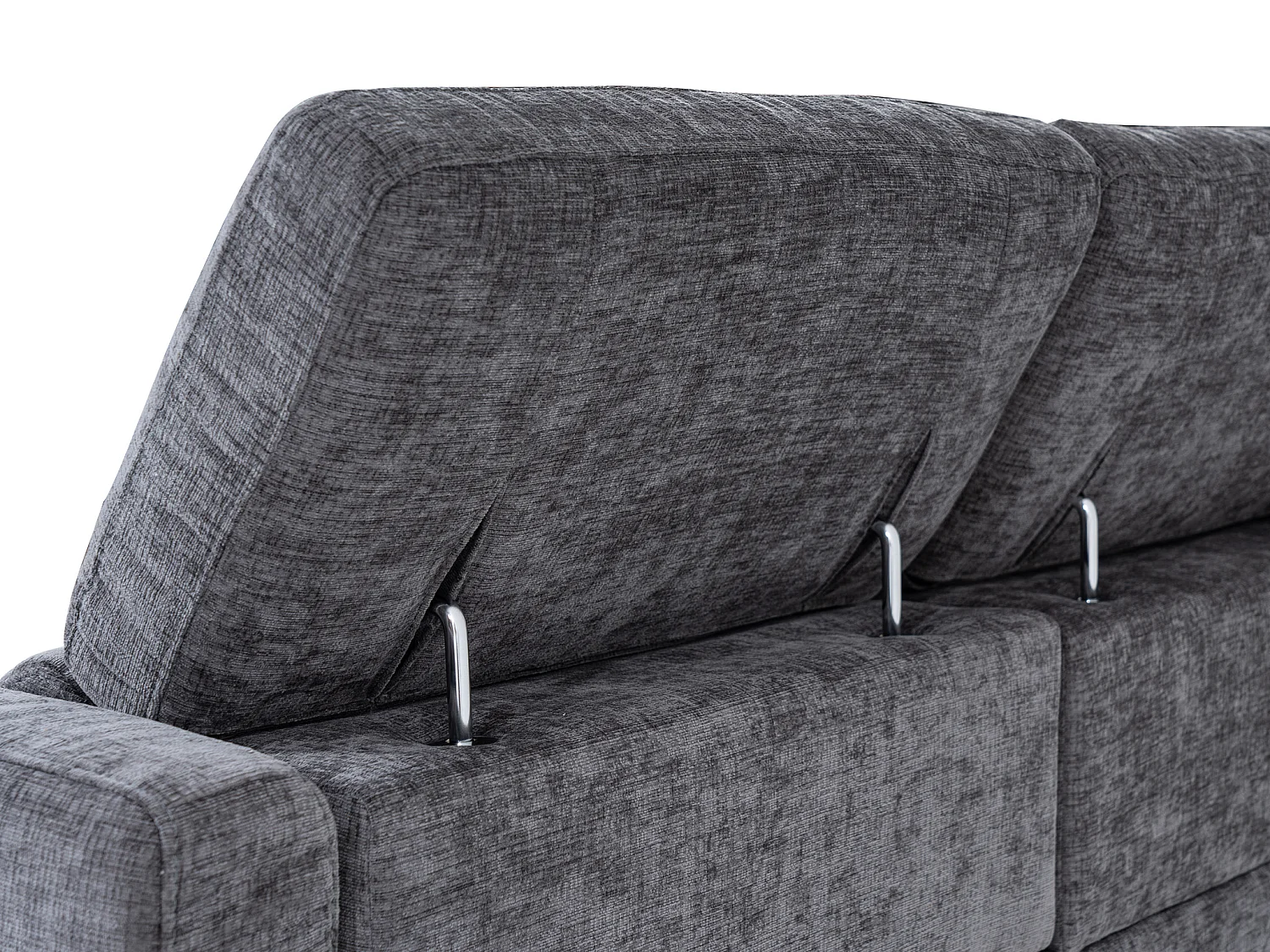 Eckrelaxsofa elektrisch - Ecke links - Stoff - Anthrazitgrau - FUSETA