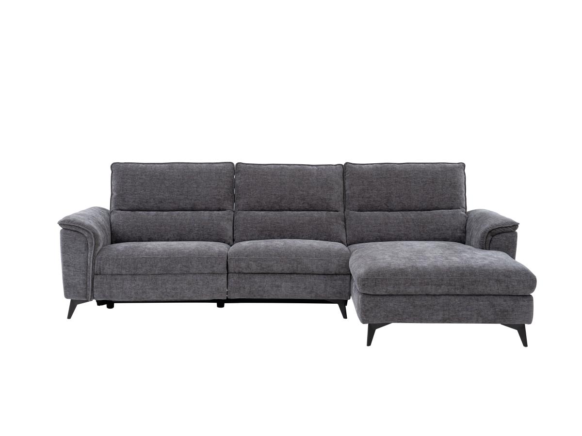 Eckrelaxsofa elektrisch - Ecke rechts - Stoff - Anthrazit - TELTI günstig online kaufen