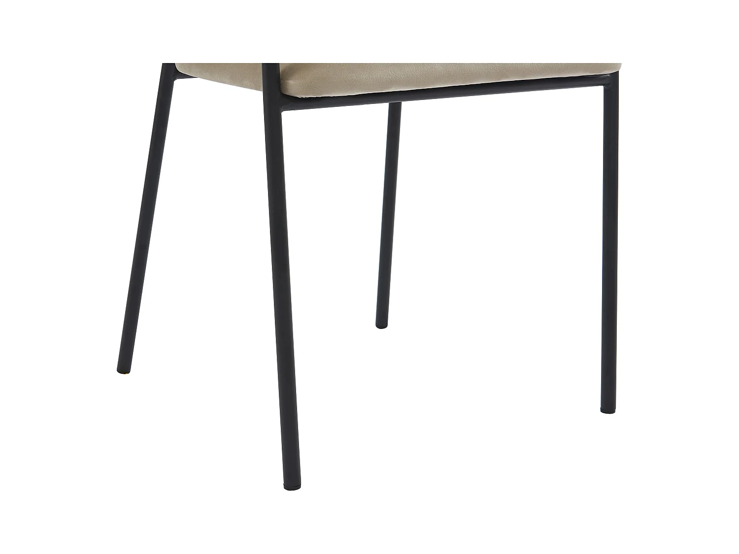 Lote de 2 sillas con reposabrazos de terciopelo y metal negro - Beige - ORDIDA de Pascal MORABITO