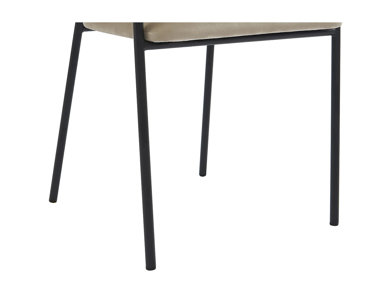 Lot de 2 chaises avec accoudoirs en velours et métal noir - Beige - ORDIDA de Pascal MORABITO