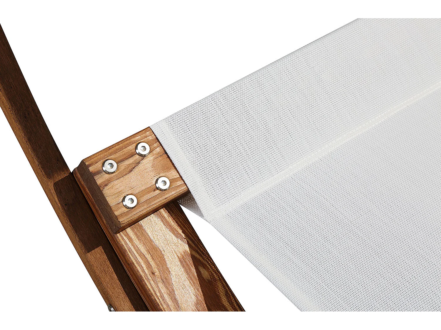 Hangmat in crèmekleur met houten frame voor 2 personen 195 x 180 cm van PVC-doek BORA BORA