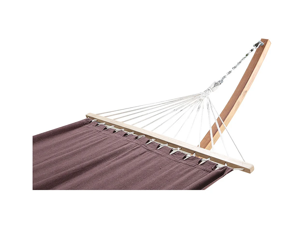 Hängematte mit Markise auf Gestell 3,15 m aus Holz, braun LAGOA