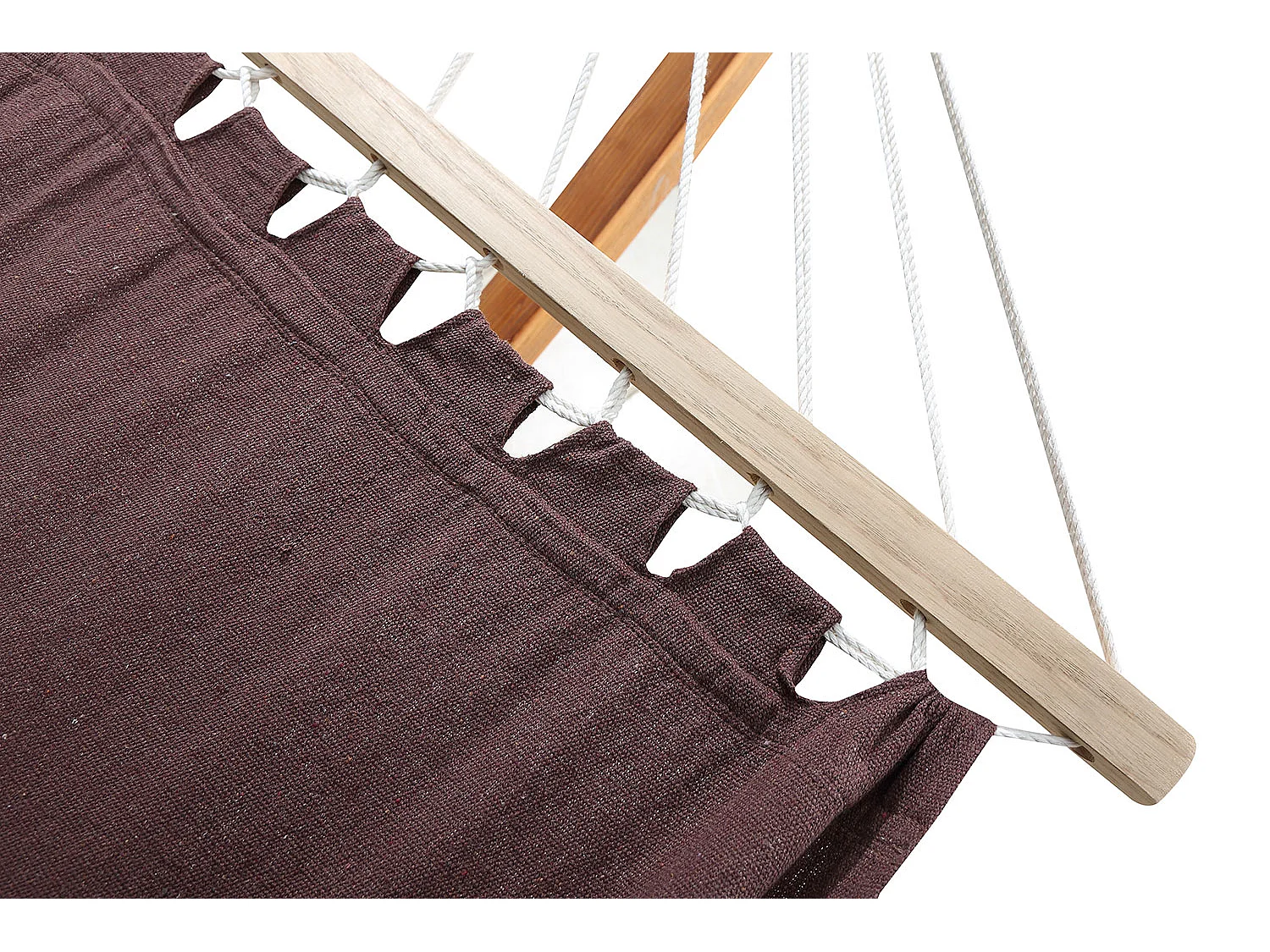 Hamac avec auvent sur support 315 m en bois chocolat LAGOA