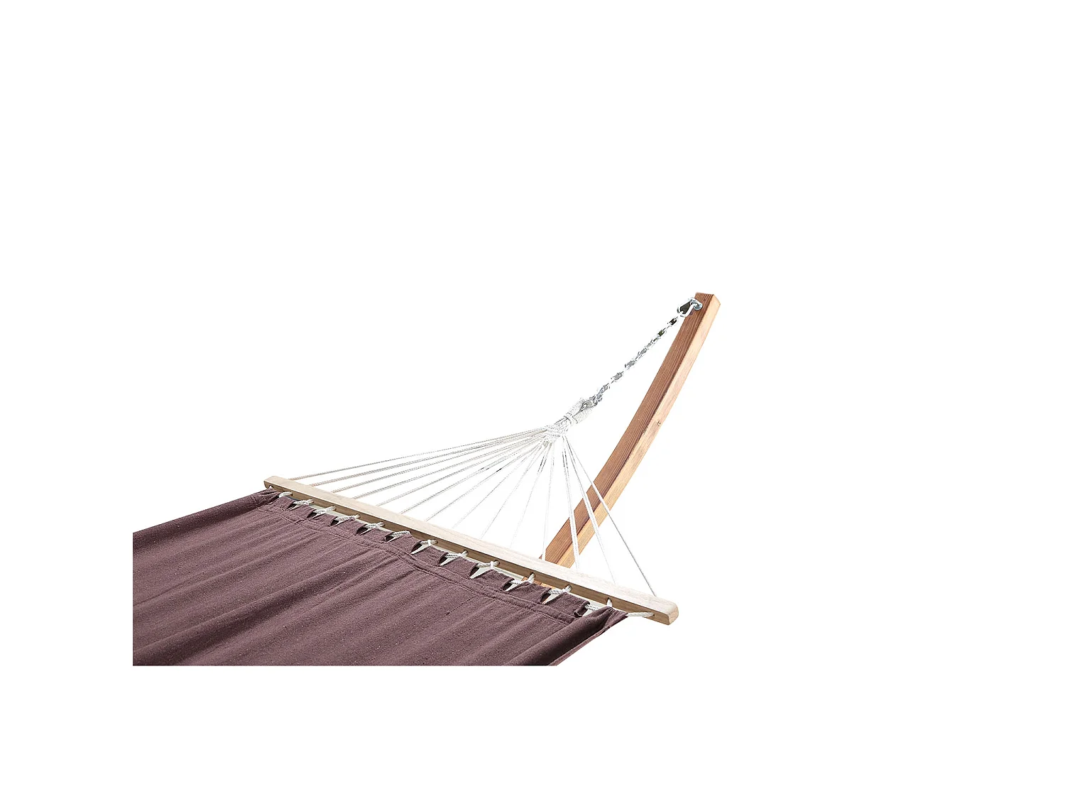 Hamac avec auvent sur support 315 m en bois chocolat LAGOA