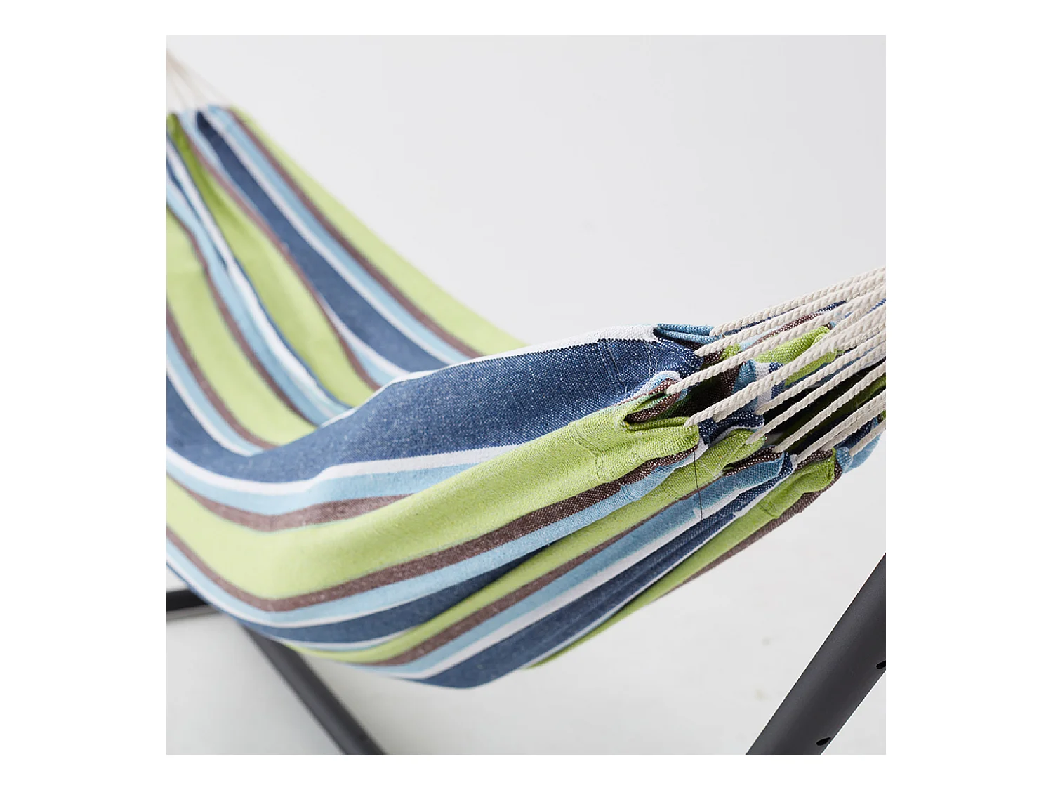 Stehender Hängesessel 2,6 m aus blau-grünem Polyesterstoff COPACABANA für bequemes Nickerchen im Freien