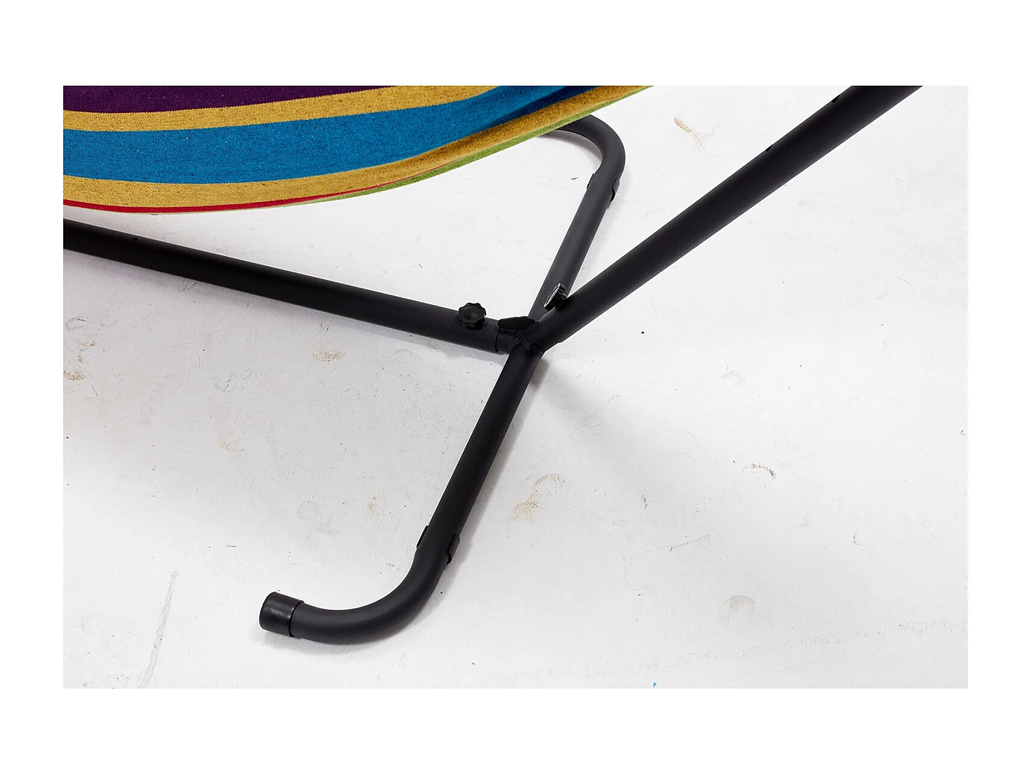 Hamac sur pied en tissu polyester arc-en-ciel pour adulte, résistant aux intempéries