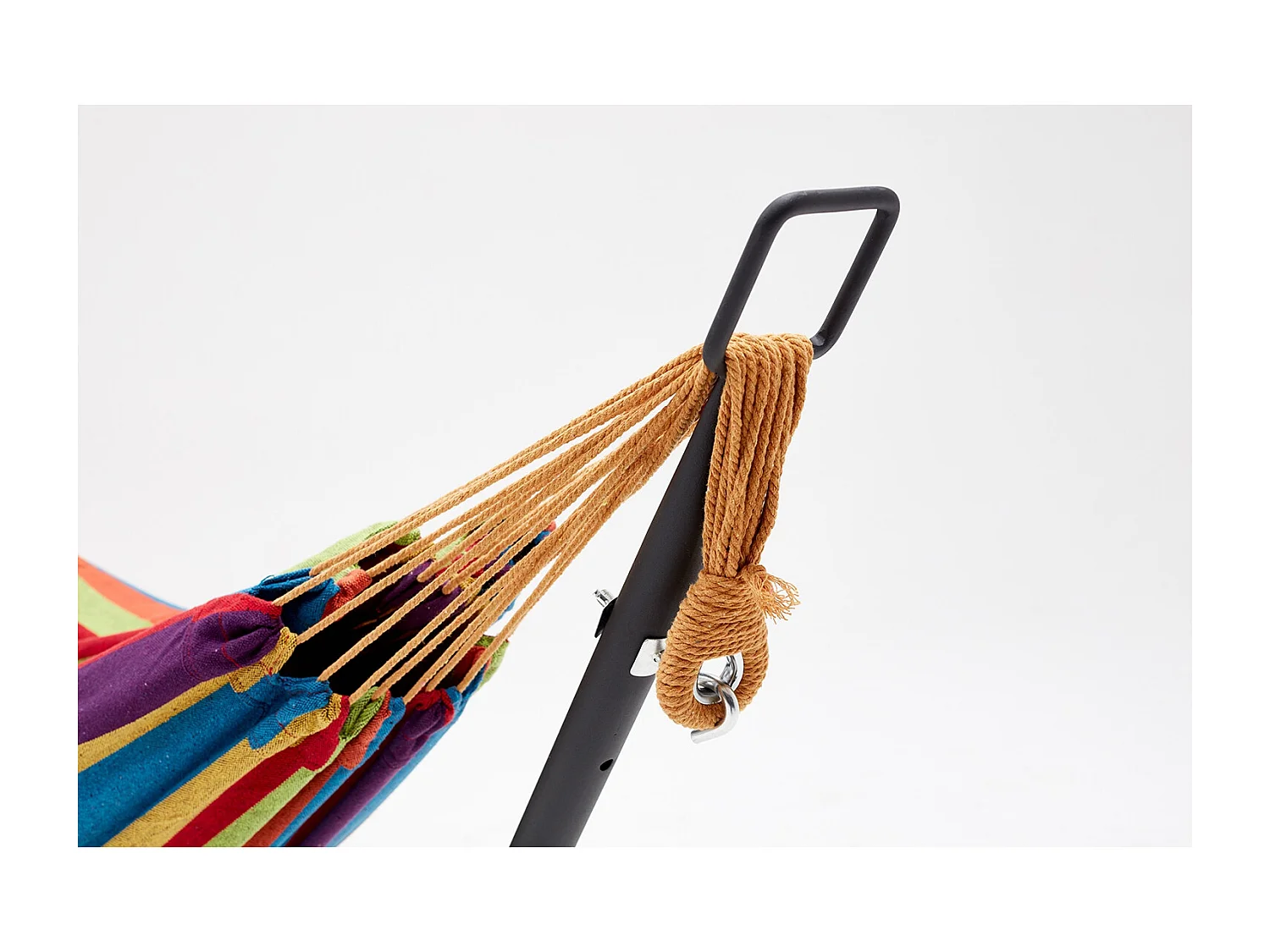 Hamac sur pied en tissu polyester arc-en-ciel pour adulte, résistant aux intempéries