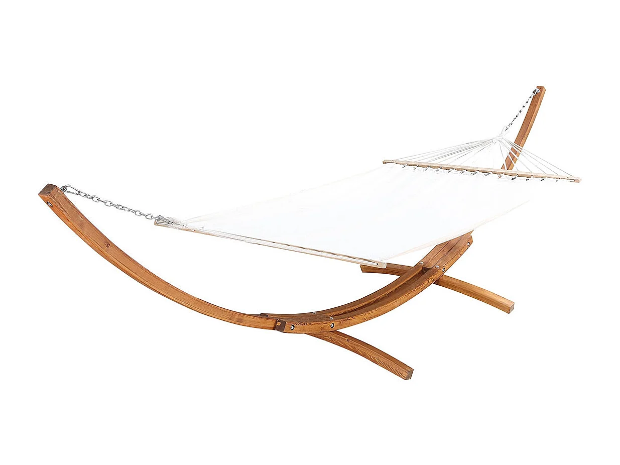 Hamac sur support 3,15 m en bois écru LAGOA