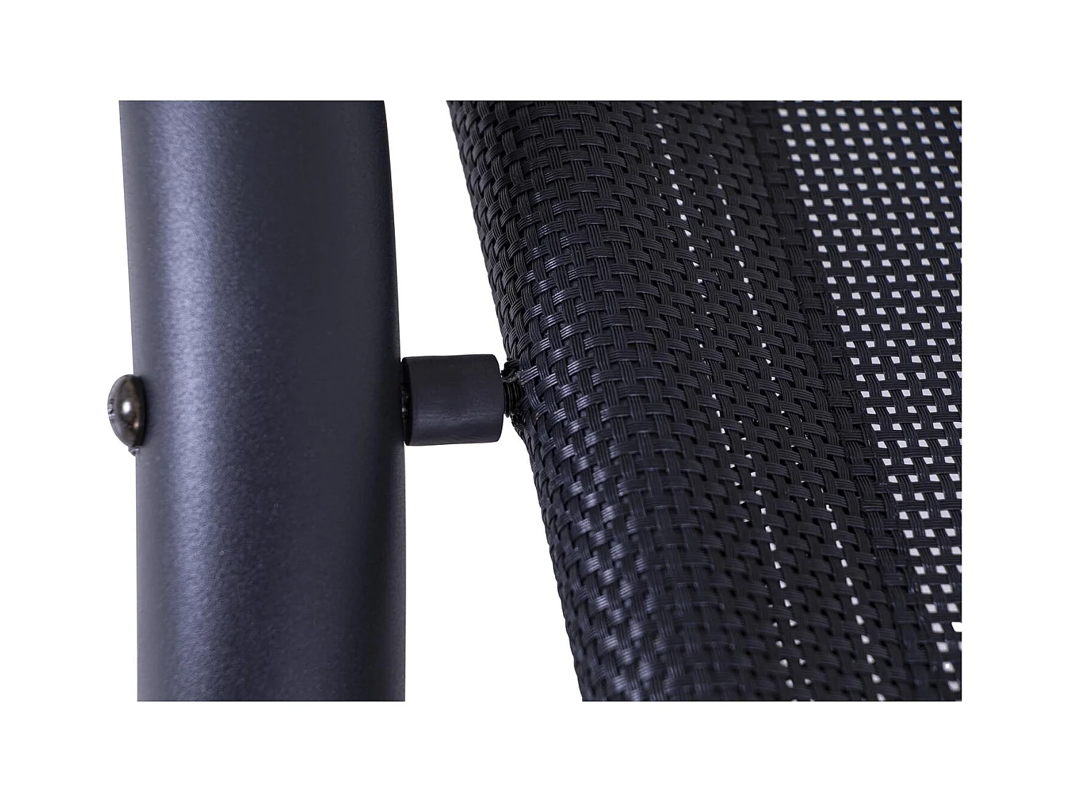 Doppelte Schaukelliege mit Baldachin, schwarz und grau HEIRA