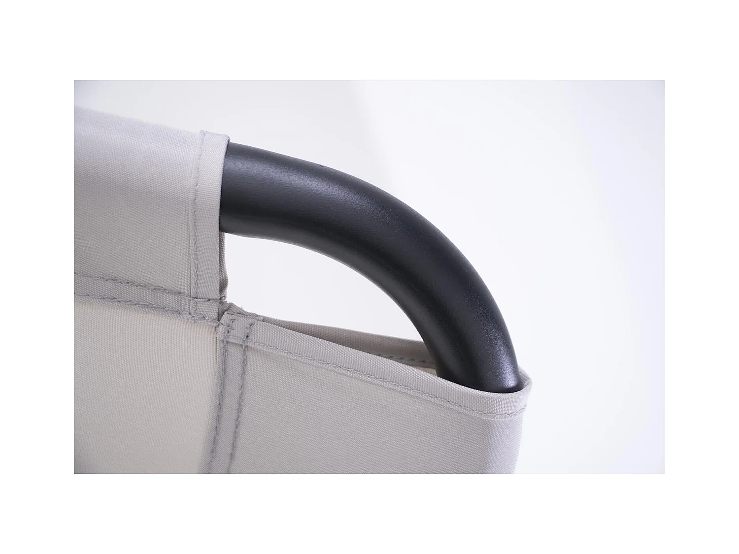 Doppelte Schaukelliege mit Baldachin, schwarz und grau HEIRA