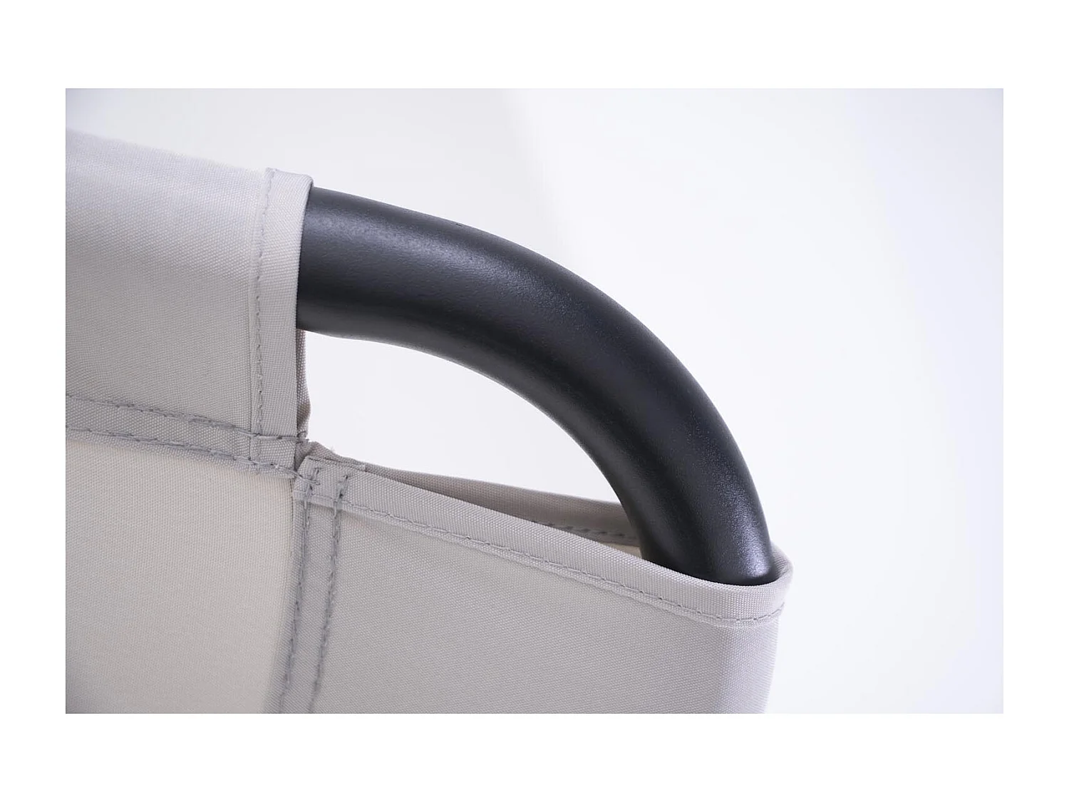 Dubbele tuinligstoel met schommelfunctie en luifel HEIRA zwart & grijs