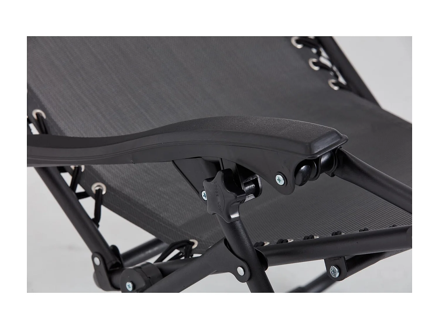 Transat inclinable noir et gris foncé MANIHI