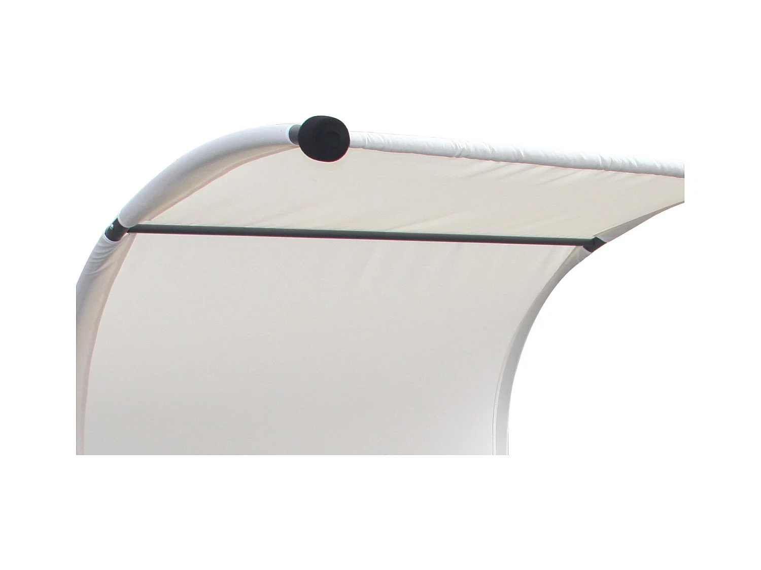 Tumbona doble con toldo negro y crudo ESSAOUIRA