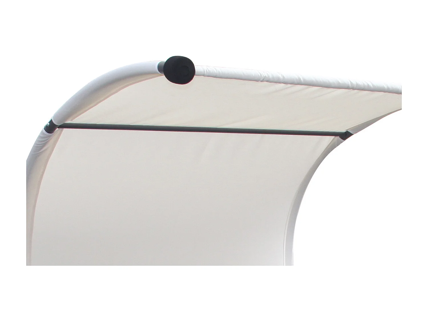 Tumbona doble con toldo negro y crudo ESSAOUIRA